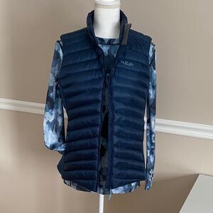Rab Women's Dark Blue Quilted Vest and Title Nine first layer.